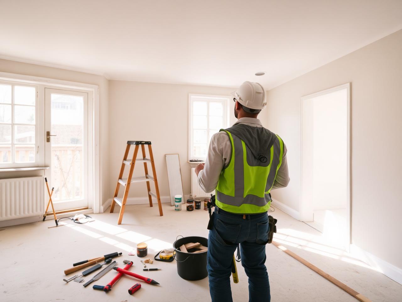 Professional property renovation in progress